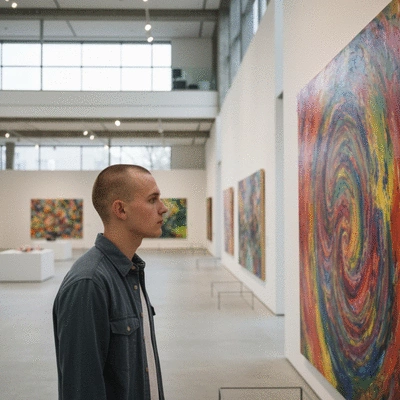 Person doing light stretching exercises in a bright, modern studio, symbolizing mental well-being and stress management.