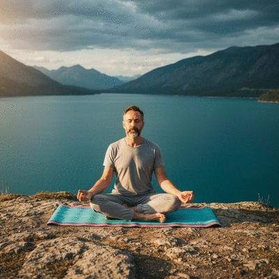 Person meditating in a serene environment, symbolizing mental well-being